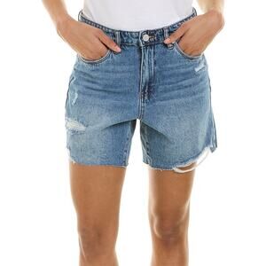 BLANK NYC Work With Me Distressed Blue Shorts Size 28 NWT